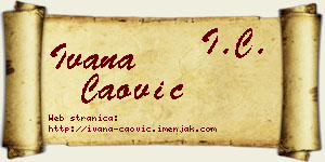 Ivana Čaović vizit kartica